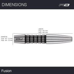 Red Dragon Fusion % 90 Tungsten Çelik Uçlu Dart Oku