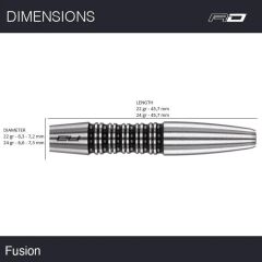 Red Dragon Fusion % 90 Tungsten Çelik Uçlu Dart Oku