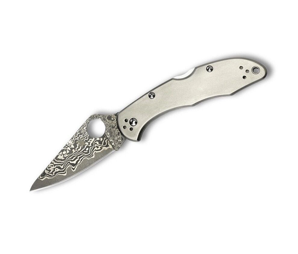 Spyderco Delica 4 Titanium Damascus Çakı