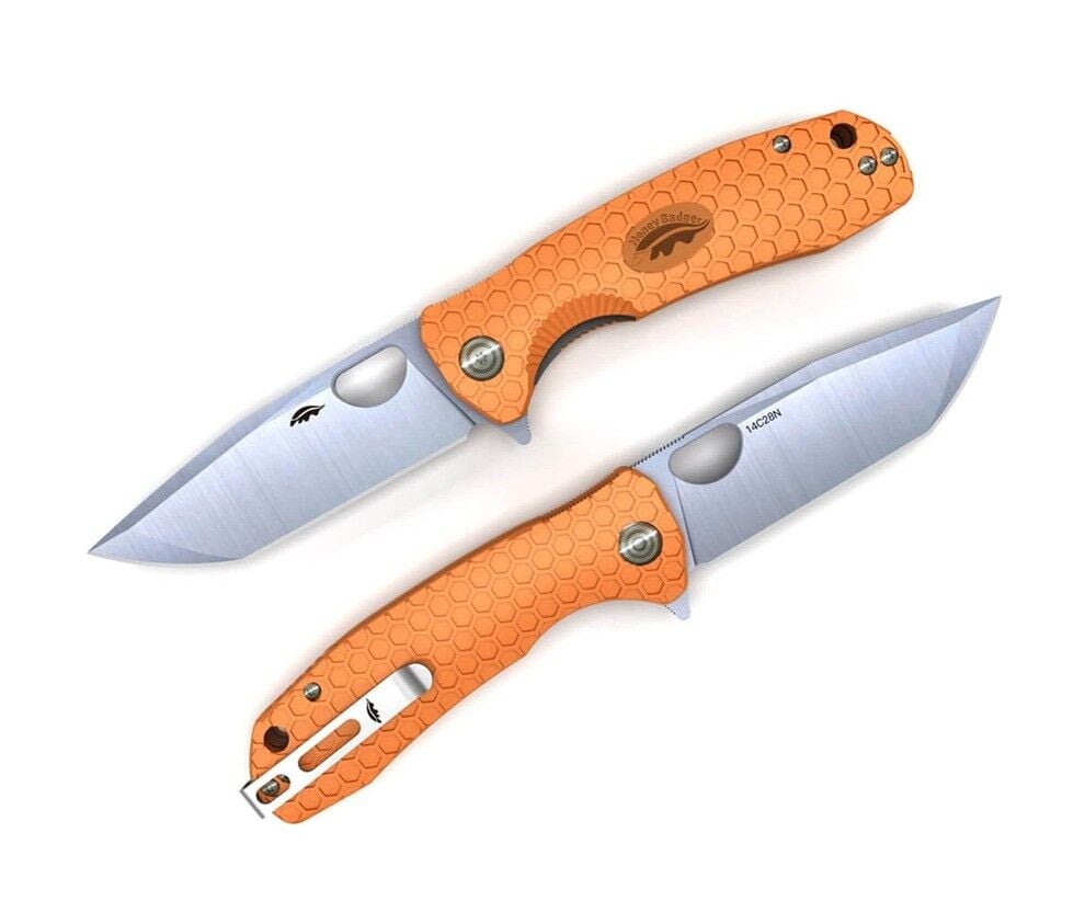 Honey Badger Tanto 14C28N Medium Orange Çakı