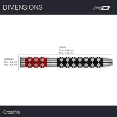 Red Dragon Crossfire % 90 Tungsten Çelik Uçlu Dart Oku
