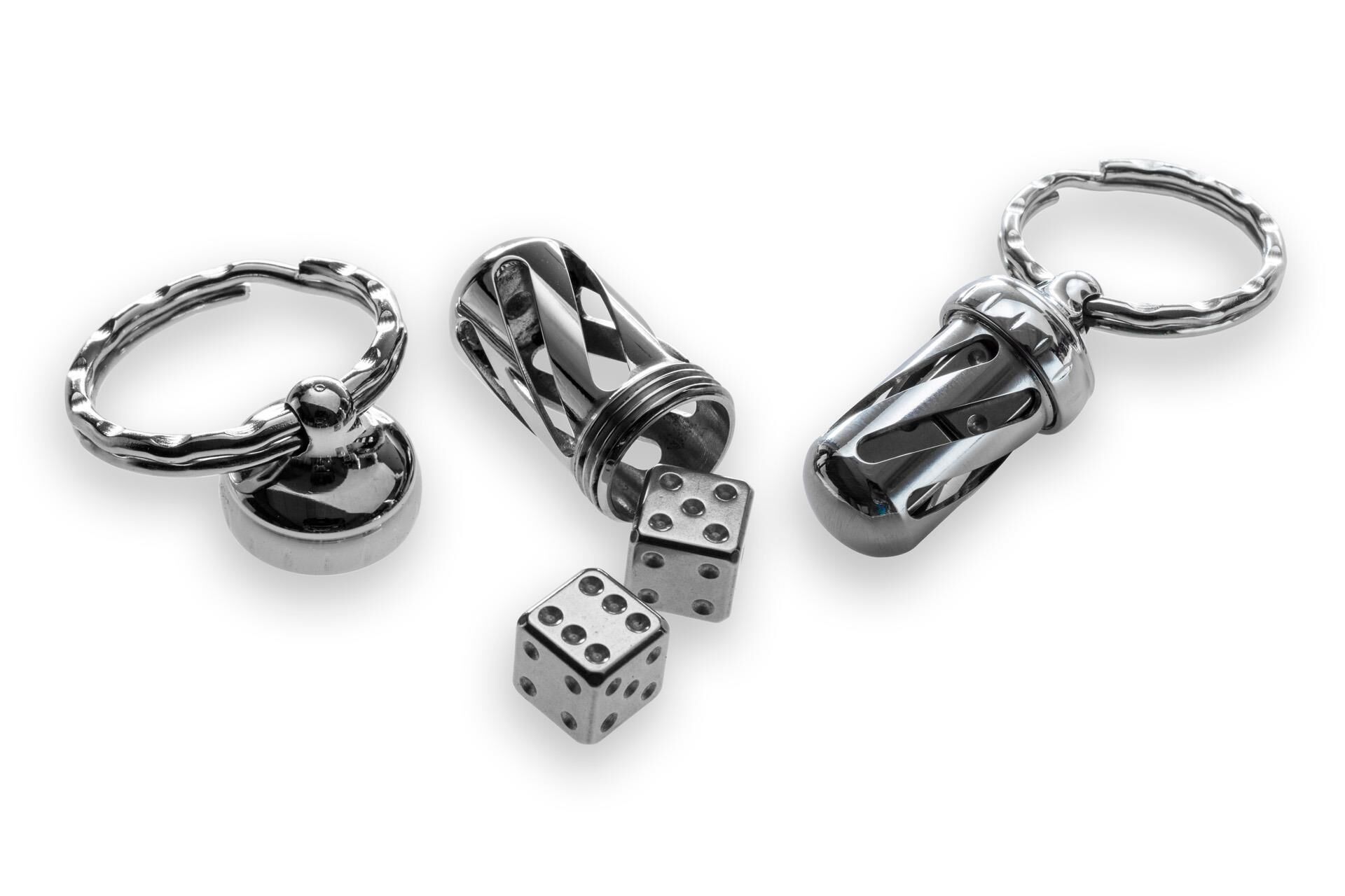 Lionsteel Acorn Dice – Steel Anahtarlık+Kolye