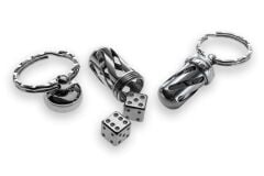 Lionsteel Acorn Dice – Steel Anahtarlık+Kolye