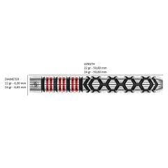 Winmau Fornax Parallel Switch Points %90 Tungsten Çelik Uçlu Dart Oku