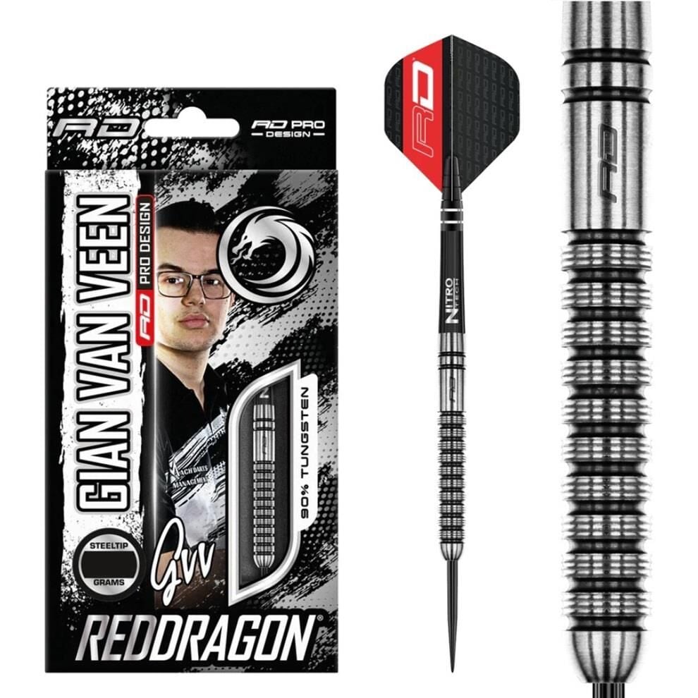 Red Dragon Gian Van Veen % 90 Tungsten Çelik Uçlu Dart Oku 21