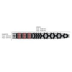 Winmau Fornax Tapered Switch Points %90 Tungsten Çelik Uçlu Dart Oku