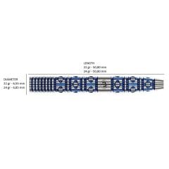 Winmau Lunaris Tapered Switch Points %90 Tungsten Çelik Uçlu Dart Oku