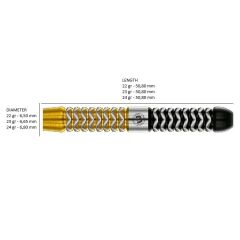 Winmau Exon Parallel Switch Points %90 Tungsten Çelik Uçlu Dart Oku