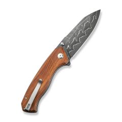 Civivi Placoid Flipper & Thumb Stud Knife Wood Handle Damascus Çakı