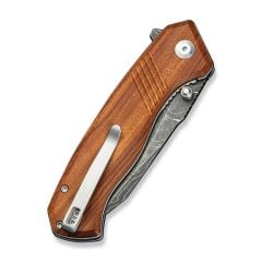 Civivi Placoid Flipper & Thumb Stud Knife Wood Handle Damascus Çakı