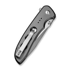 Civivi Hyperpulse Flipper & Thumb Stud & Button Lock Knife Gray Aluminum Handle Çakı