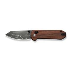 Civivi Yonder Thumb Stud & Crossbar Lock Knife Wood Handle Damascus Çakı