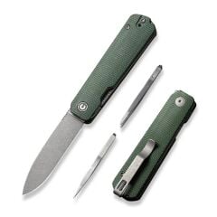 Civivi Sendy Flipper Knife Green Micarta Handle Çakı