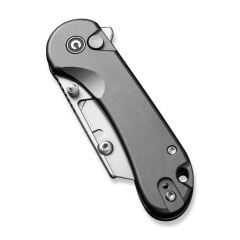 Civivi Elementum Utility Thumb Stud & Button Lock Knife Gray Aluminum Handle Çakı