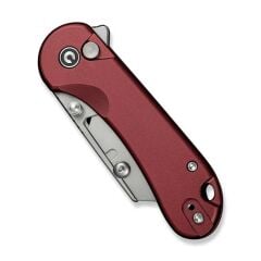 Civivi Elementum Utility Thumb Stud & Button Lock Knife Burgundy Aluminum Handle Çakı