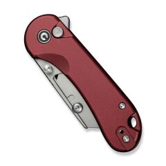 Civivi Elementum Utility Thumb Stud & Button Lock Knife Burgundy Aluminum Handle Çakı