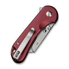 Civivi Elementum Utility Thumb Stud & Button Lock Knife Burgundy Aluminum Handle Çakı
