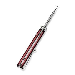 Civivi Elementum Utility Thumb Stud & Button Lock Knife Burgundy Aluminum Handle Çakı