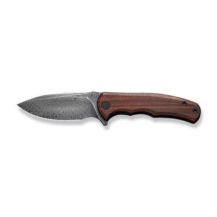 Civivi Mini Praxis Flipper Knife Wood Handle Damascus Çakı