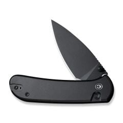Civivi Qubit Button Lock & Thumb Stud Knife Black Aluminum Handle Çakı