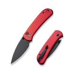 Civivi Qubit Button Lock & Thumb Stud Knife Red Aluminum Handle Çakı