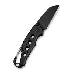 Civivi Pragma Thumb Stud & Button Lock Knife Black Aluminum Handle With S/S Carabiner & Bottle Opener Nitro-V Çakı