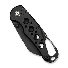 Civivi Pragma Thumb Stud & Button Lock Knife Black Aluminum Handle With S/S Carabiner & Bottle Opener Nitro-V Çakı
