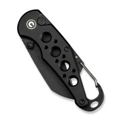 Civivi Pragma Thumb Stud & Button Lock Knife Black Aluminum Handle With S/S Carabiner & Bottle Opener Nitro-V Çakı