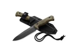 Lionsteel T6 CPM 3V Old Black Blade Green Canvas Bıçak