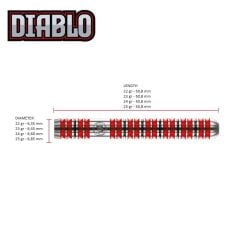 Winmau Diablo %90 Tungsten Çelik Uçlu Dart Oku 24