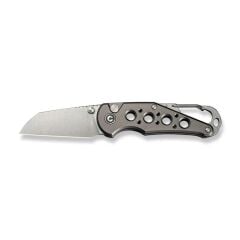 Civivi Pragma Thumb Stud & Button Lock Knife Gray Aluminum Handle With S/S Carabiner & Bottle Opener Nitro-V Çakı