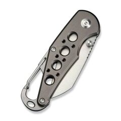 Civivi Pragma Thumb Stud & Button Lock Knife Gray Aluminum Handle With S/S Carabiner & Bottle Opener Nitro-V Çakı