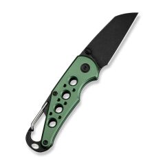 Civivi Pragma Thumb Stud & Button Lock Knife Green Aluminum Handle With S/S Carabiner & Bottle Opener Nitro-V Çakı