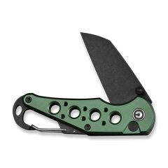 Civivi Pragma Thumb Stud & Button Lock Knife Green Aluminum Handle With S/S Carabiner & Bottle Opener Nitro-V Çakı