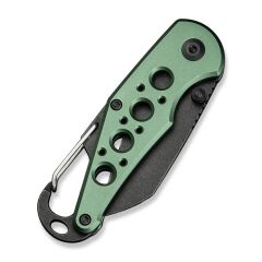 Civivi Pragma Thumb Stud & Button Lock Knife Green Aluminum Handle With S/S Carabiner & Bottle Opener Nitro-V Çakı