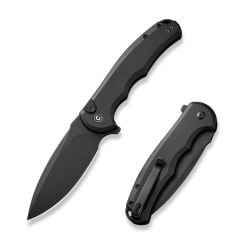 Civivi Button Lock Praxis Flipper Knife Black Aluminum Handle Çakı