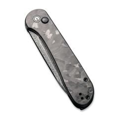 Civivi Button Lock Elementum Pocket Knife Damascus Carbon Fiber Handle Çakı