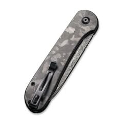 Civivi Button Lock Elementum Pocket Knife Damascus Carbon Fiber Handle Çakı