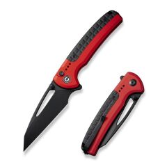 Civivi Sentinel Strike Flipper & Thumb Stud & Button Lock Knife Red Aluminum & FRN Handle Çakı