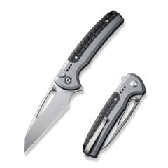 Civivi Sentinel Strike Flipper & Thumb Stud & Button Lock Knife Gray Aluminum & FRN Handle Çakı