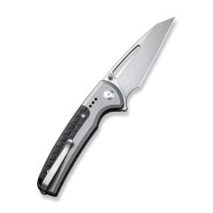 Civivi Sentinel Strike Flipper & Thumb Stud & Button Lock Knife Gray Aluminum & FRN Handle Çakı