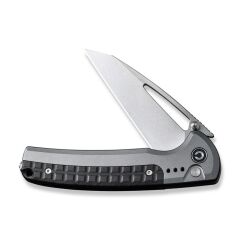 Civivi Sentinel Strike Flipper & Thumb Stud & Button Lock Knife Gray Aluminum & FRN Handle Çakı