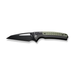 Civivi Sentinel Strike Flipper & Thumb Stud & Button Lock Knife Black Aluminum & FRN Handle Çakı