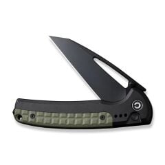 Civivi Sentinel Strike Flipper & Thumb Stud & Button Lock Knife Black Aluminum & FRN Handle Çakı