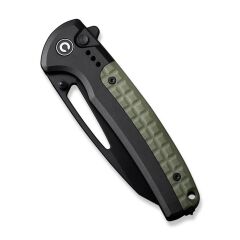 Civivi Sentinel Strike Flipper & Thumb Stud & Button Lock Knife Black Aluminum & FRN Handle Çakı