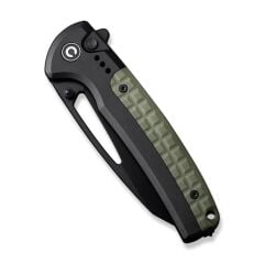 Civivi Sentinel Strike Flipper & Thumb Stud & Button Lock Knife Black Aluminum & FRN Handle Çakı