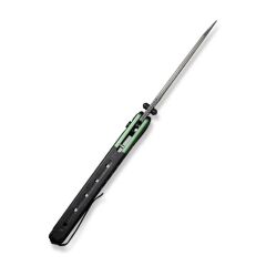 Civivi Sentinel Strike Flipper & Thumb Stud & Button Lock Knife Green Aluminum & FRN Damascus Handle Çakı