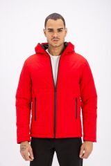 Exuma Kapşonlu Kış Montu XL - Kırmızı
