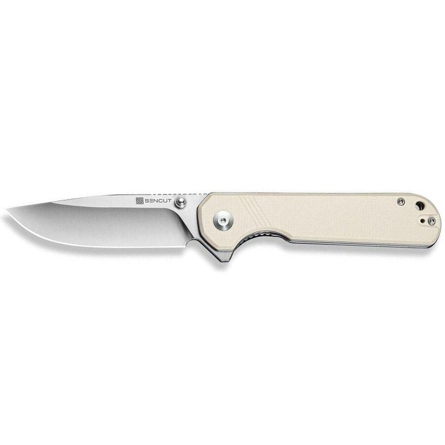 Sencut Aetheris Flipper & Thumb Stud Knife Ivory G10 Handle Çakı