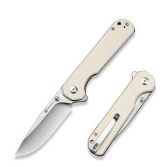 Sencut Aetheris Flipper & Thumb Stud Knife Ivory G10 Handle Çakı